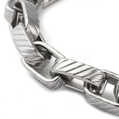 Non-Tarnish 304 Stainless Steel Box Chain Bracelet STAS-Z055-06P-1