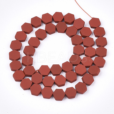 Spray Painted Non-magnetic Synthetic Hematite Beads Strands G-T116-03C-18-1