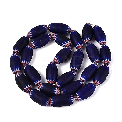 Handmade Millefiori Glass Barrel Beads LA-N002-37A-1