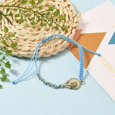 Adjustable Nylon Thread Braided Bead Bracelets BJEW-JB05545-03-1