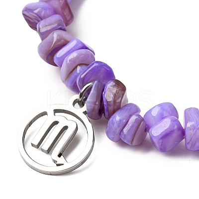 Constellation Non-Tarnish 304 Stainless Steel Charms Bracelets BJEW-JB12480-03-1
