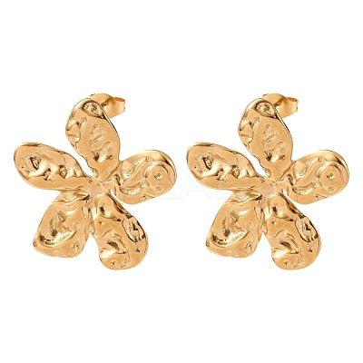 Valentine's Day 304 Stainless Steel Stud Earrings EJEW-C184-01A-G-1