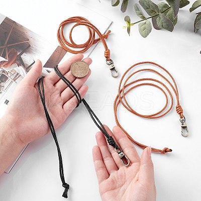 4Pcs 2 Colors Wax Cord Necklace Makings AJEW-PH0003-03-1