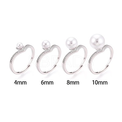 Flower Brass Micro Pave Cubic Zirconia Cup Peg Ring Settings KK-N274-30P-1