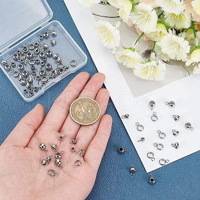 80Pcs 4 Style 304 Stainless Steel Tube Bails STAS-PH0001-67-WH-1