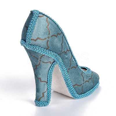 Flannelette & Resin High-Heeled Shoes Jewelry Displays Stand ODIS-A010-11-1