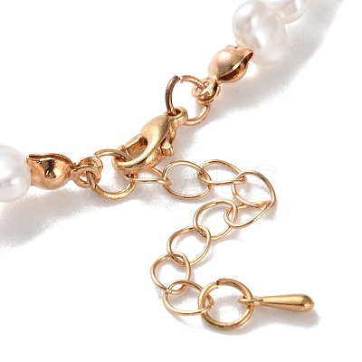 Baroque Plastic Imitation Keshi Pearl Beaded Necklaces for Women NJEW-H047-10-1