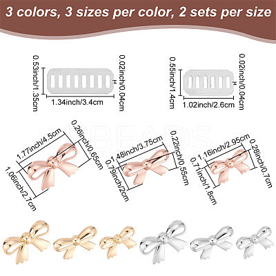 18 Sets 9 Style Zinc Alloy Bag Buckle Clips FIND-WR0008-31-1