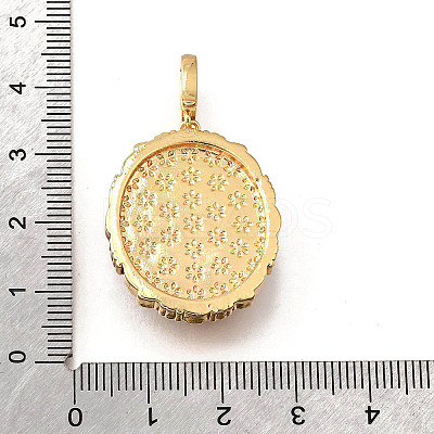 Brass Micro Pave Cubic Zirconia & Enamel Pendants KK-R222-08G-04-1