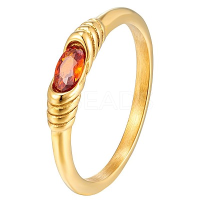 304 Stainless Steel with Cubic Zirconia Finger Rings FS-WG2ED2E-01-1