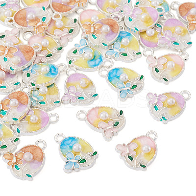 32Pcs 4 Colors Alloy Enamel Pendants FIND-TA0008-76A-1