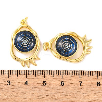 Rack Plating Brass Micro Pave Cubic Zirconia Pendants KK-H486-25G-04-1