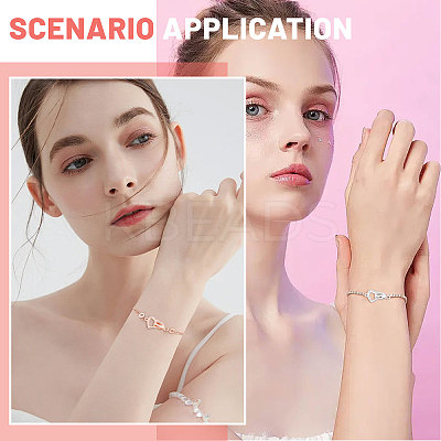 6Pcs 3 Colors Brass Pave Clear Cubic Zirconia Fold Over Clasps KK-CA0002-68-1