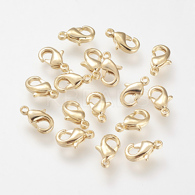 Brass Lobster Claw Clasps KK-T014-121G-1