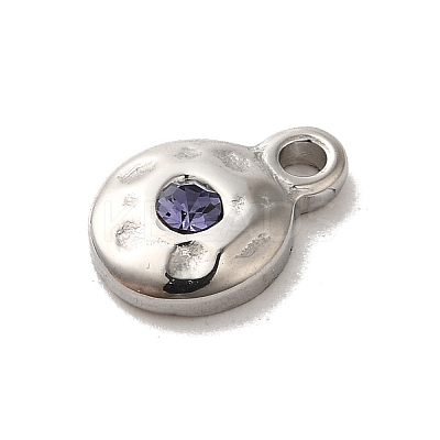 304 Stainless Steel Glass Pendants STAS-B074-02P-02-1
