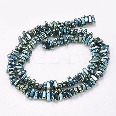 Electroplated Non-magnetic Synthetic Hematite Beads Strands G-P367-G05-1