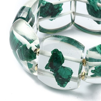 Natural Malachite Stretch Bracelets BJEW-G702-06C-1