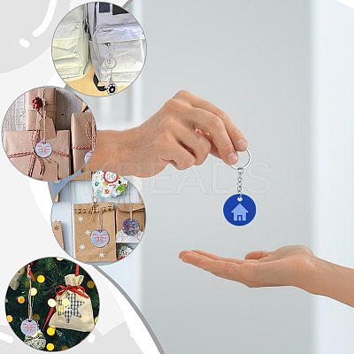 Opaque Acrylic Pendants SACR-WH0006-32A-01-1