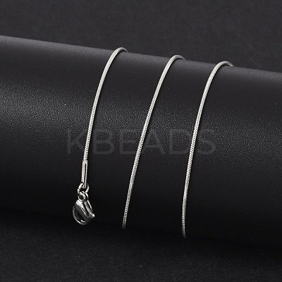 Non-Tarnish 304 Stainless Steel Snake Chain Necklaces X-NJEW-F196-14P-1