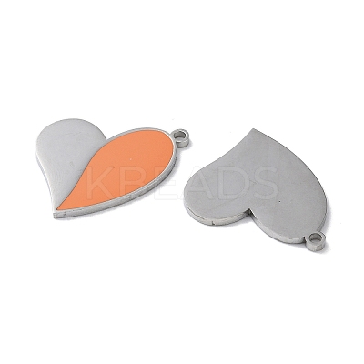 304 Stainless Steel Pendants STAS-C083-05P-02-1
