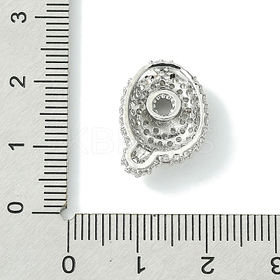 Rack Plating Brass Clear Cubic Zirconia Pendants KK-S378-01P-Q-1