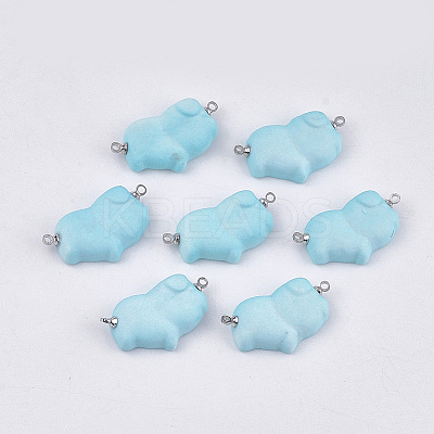 Handmade Porcelain Links connectors PORC-T002-67B-1