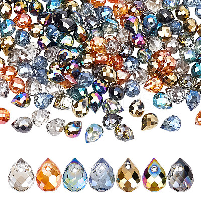 140Pcs 7 Colors Electroplate Glass Beads EGLA-HY0001-17A-1
