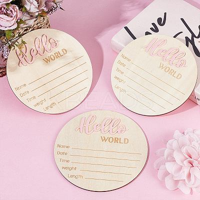 Wooden Baby Photo Props WOOD-WH0002-56A-1