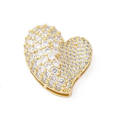 Brass Micro Pave Clear Cubic Zirconia Multi-strand Links KK-S510-19G-1