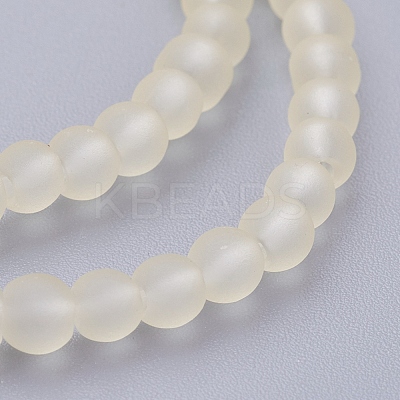 Baking Paint Transparent Glass Bead Strands X-GLAA-S031-4mm-23-1