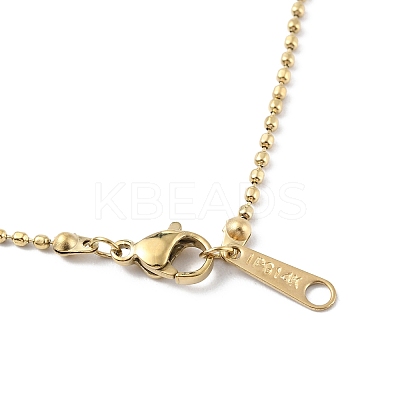 Ion Plating(IP) 304 Stainless Steel Ball Chain Necklace for Men Women NJEW-M200-03G-1