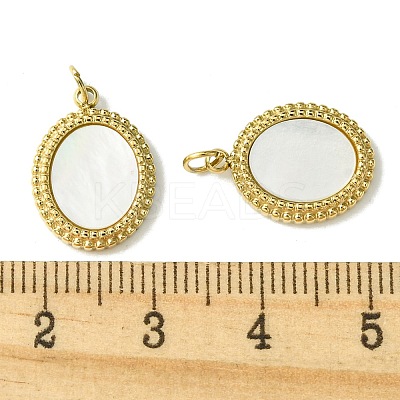 Ion Plating(IP) 304 Stainless Steel Pave Shell Pendants FIND-Z028-18G-1