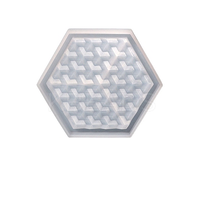 Hexagon Shape Cup Mat Food Grade Silicone Molds WG13514-02-1
