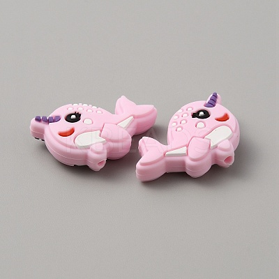 Whale Food Grade Eco-Friendly Silicone Beads SIL-WH0018-006E-1