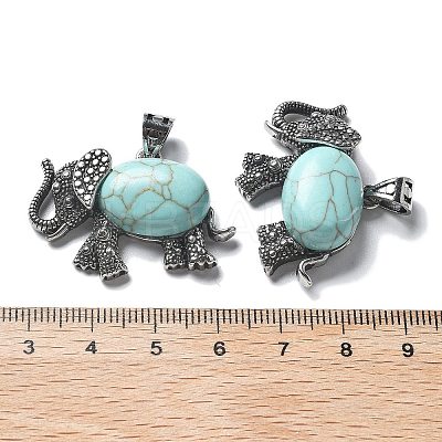 Dyed Synthetic Turquoise Pendant G-H083-02AS-09-1