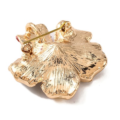 KC Gold Plated Alloy Crystal Rhinestone Brooches JEWB-L017-06KCG-1