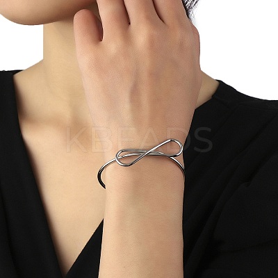 Non-Tarnish 304 Stainless Steel Cuff Bangles BJEW-K238-14P-1