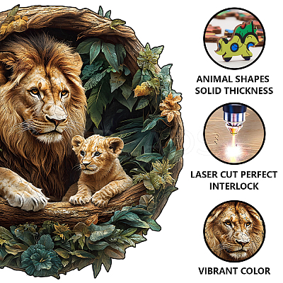DIY Wooden Assembly Animal Toys Kits for Boys and Girls AJEW-WH0344-0113-1