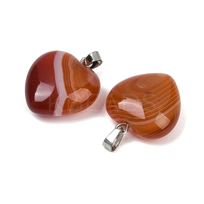 Dyed Natural Banded Agate Pendants G-G202-08A-1