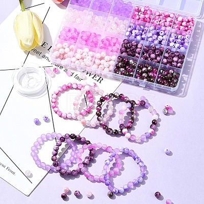 DIY Round Acrylic Beads Bracelets Jewelry Making Kits DIY-FS0007-40-1