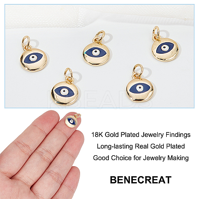 10Pcs Brass Enamel Charms KK-BC0013-91-1
