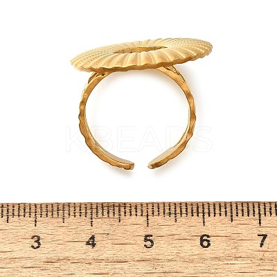 304 Stainless Steel Open Cuff Ring for Women RJEW-A053-06G-02-1