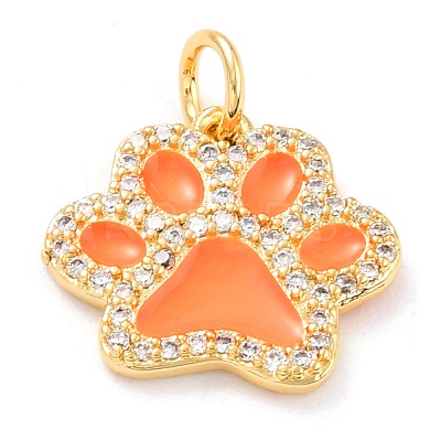 Real 18K Gold Plated Brass Micro Pave Cubic Zirconia Charms ZIRC-L100-085G-1
