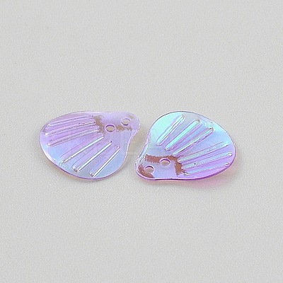 UV Plating Resin Charms RESI-WH0026-136A-1