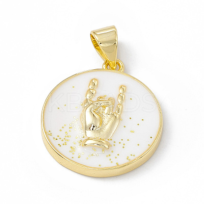 Rack Plating Brass Enamel Pendants KK-B065-03G-03-1