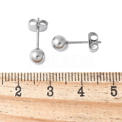 304 Stainless Steel Stud Earrings for Women EJEW-E603-06A-P-1