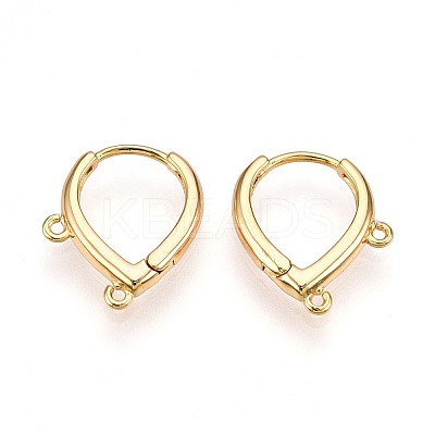 Brass Hoop Earring Finding KK-N261-64G-1