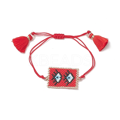 Handmade Japanese Seed Rectangle Braided Bead Bracelets BJEW-MZ00022-02-1