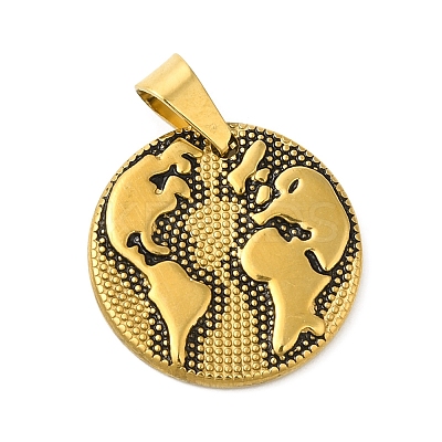 PVD Vacuum Plating 304 Stainless Steel Pendants STAS-D052-07AG-1