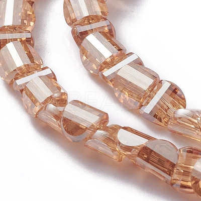 Electroplate Glass Beads Strands EGLA-L023B-PL04-1